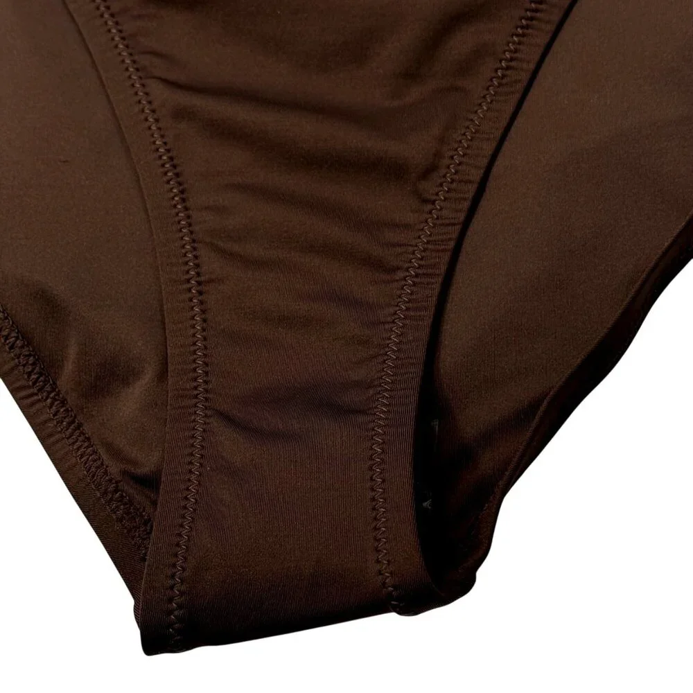 SKIMS‎ Swim Cheeky Tanga Bottoms Cocoa Womens 4X